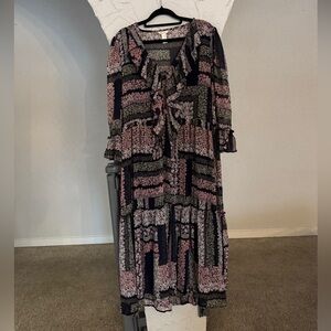 Large Floral Patchwork dress